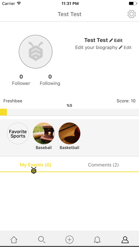 BeeSportive Ekran Görüntüleri