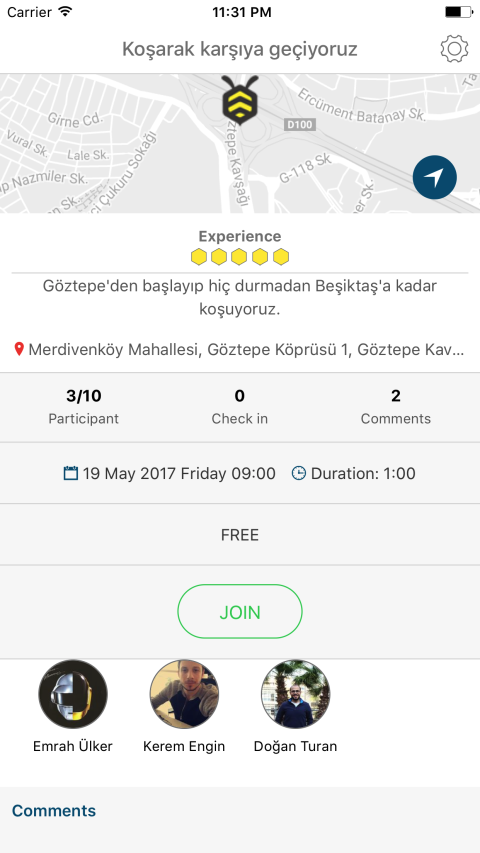 BeeSportive Ekran Görüntüleri